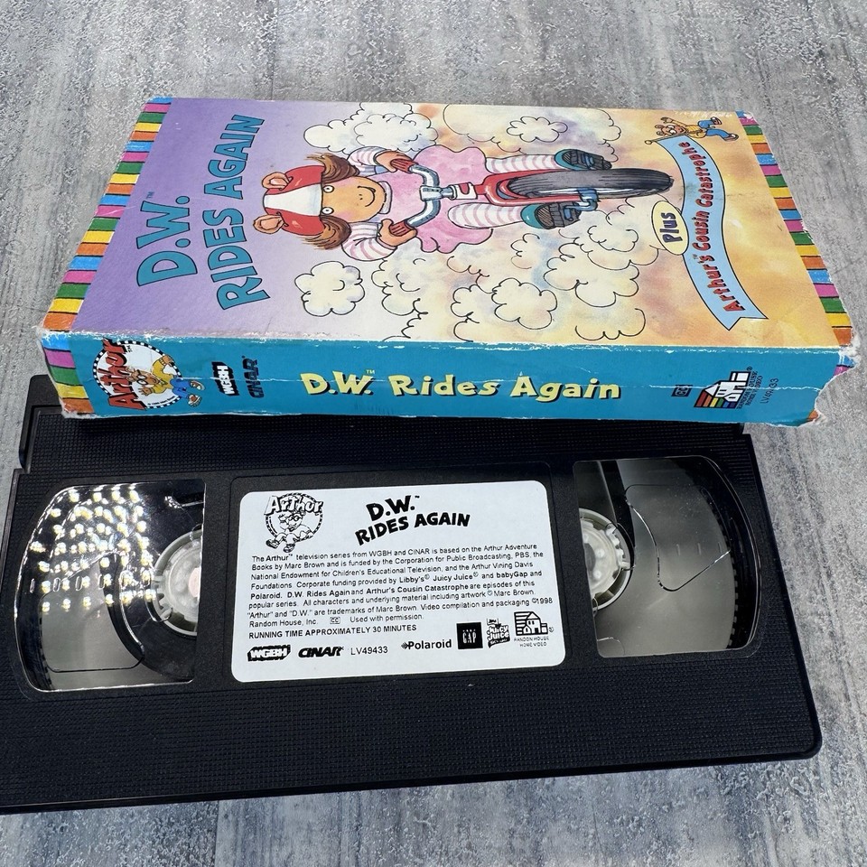 Arthur: D.W. Rides Again (VHS, 1998) PBS Kids Animated Video Tape Rare ...