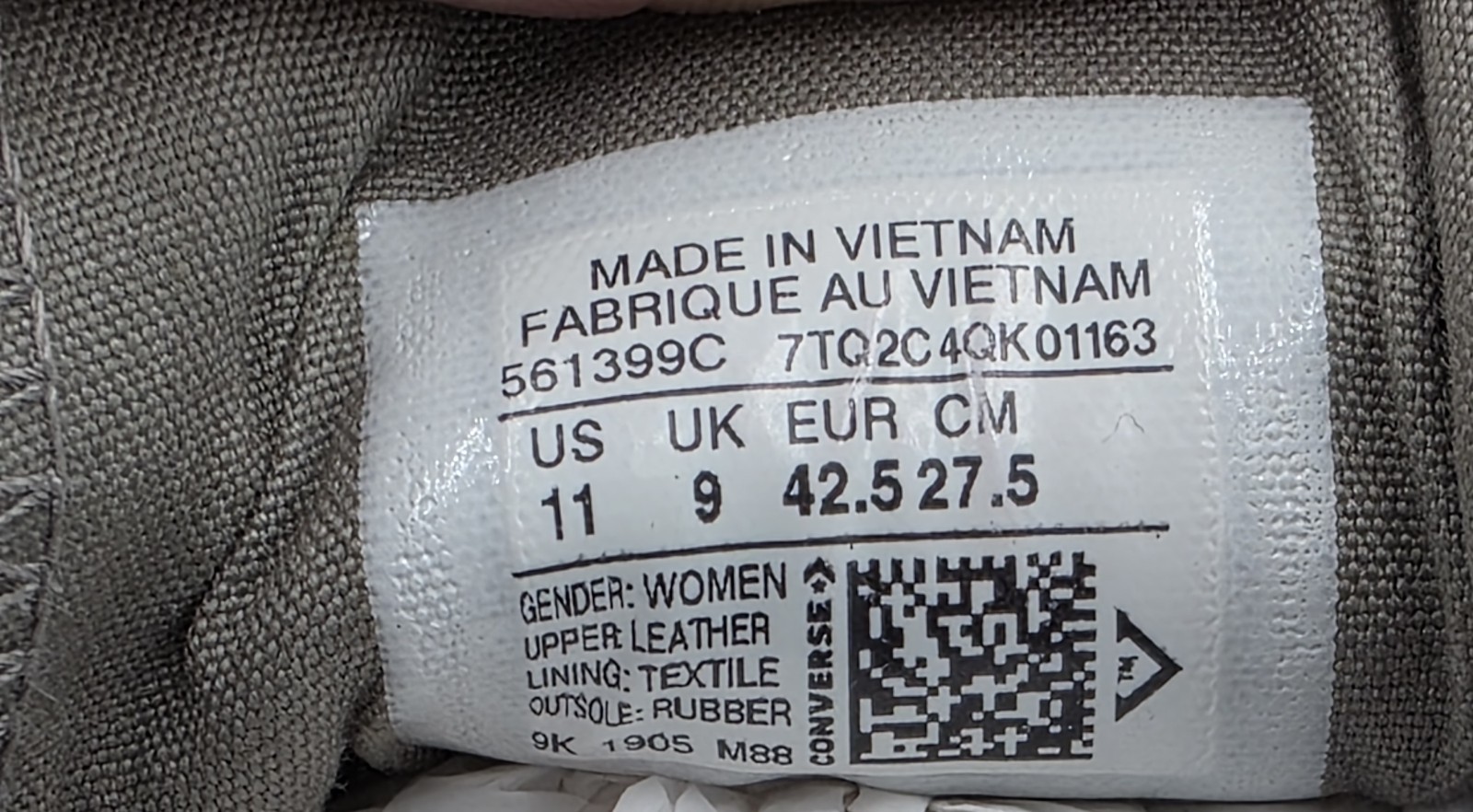 Converse CTAS Lift Platform Women's Size US 11 Sneakers Dark Stucco Leather thumbnail 10