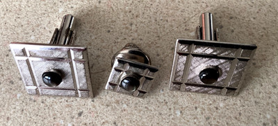 Vintage Anson 3 Piece Tie And Cuff Link Set