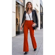 New H M Flared High Waist Trouser Pants Women's Size 6