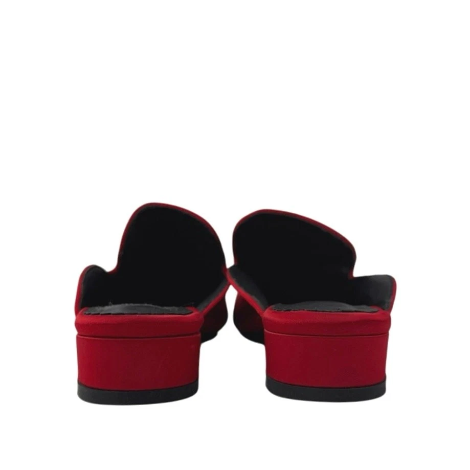 Veowalk Swallow Mujer Rojo Bordado Satinado Punta Sin Cordones Planos Talla 7 Foto 3 de 4