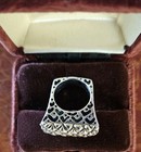 *VINTAGE* Diane MALOUF Sterling Silver 925 & 18K Yellow Gold quilted Ring Sz 6.5 — photo 3