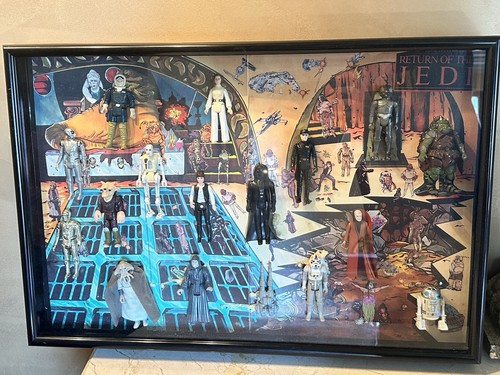 Star Wars Return of the Jedi Vintage Action Figure Display Han Solo R2-D2