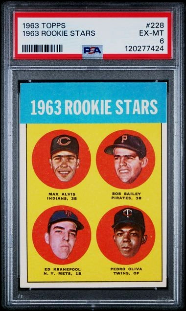 PSA 6 - 1963 Topps #228 Tony Oliva/Ed Kranepool RC Twins/Mets ROOKIE STARS HOF