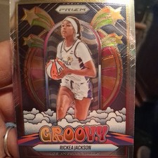 2025 Panini Prizm WNBA Rickea Jackson Groovy SP #6 Los Angeles Sparks