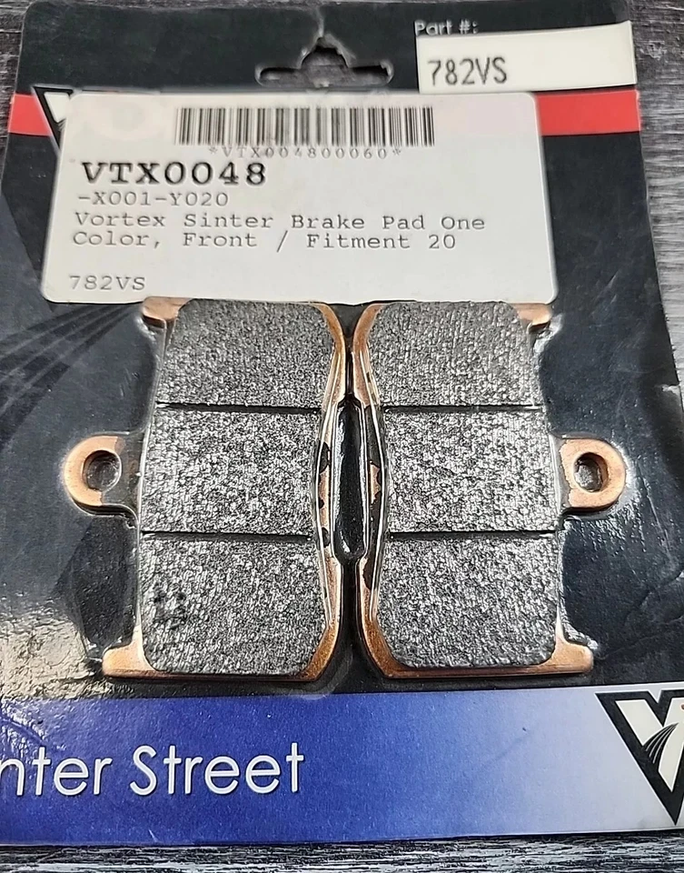 Pastillas de freno delanteras Vortex Racing Sinter Street 782VS Triumph 675 Daytona NOS Foto 2 de 3
