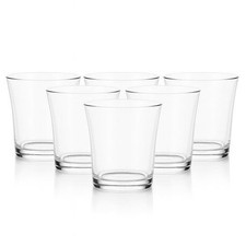 Clear Glass Tumblers Set of 6 Small 160ml Beverage Glasses 8cm Juice Water