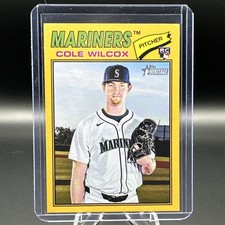 2026 Topps Heritage Cole Wilcox Rookie Card #155 Dark Yellow Seattle Mariners RC. rookie card picture