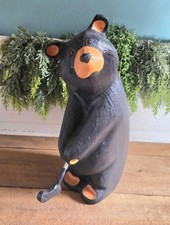 Big Sky Carvers Jeff Fleming Bearfoots Arnold Pine Wood Carved Golfer Black Bear