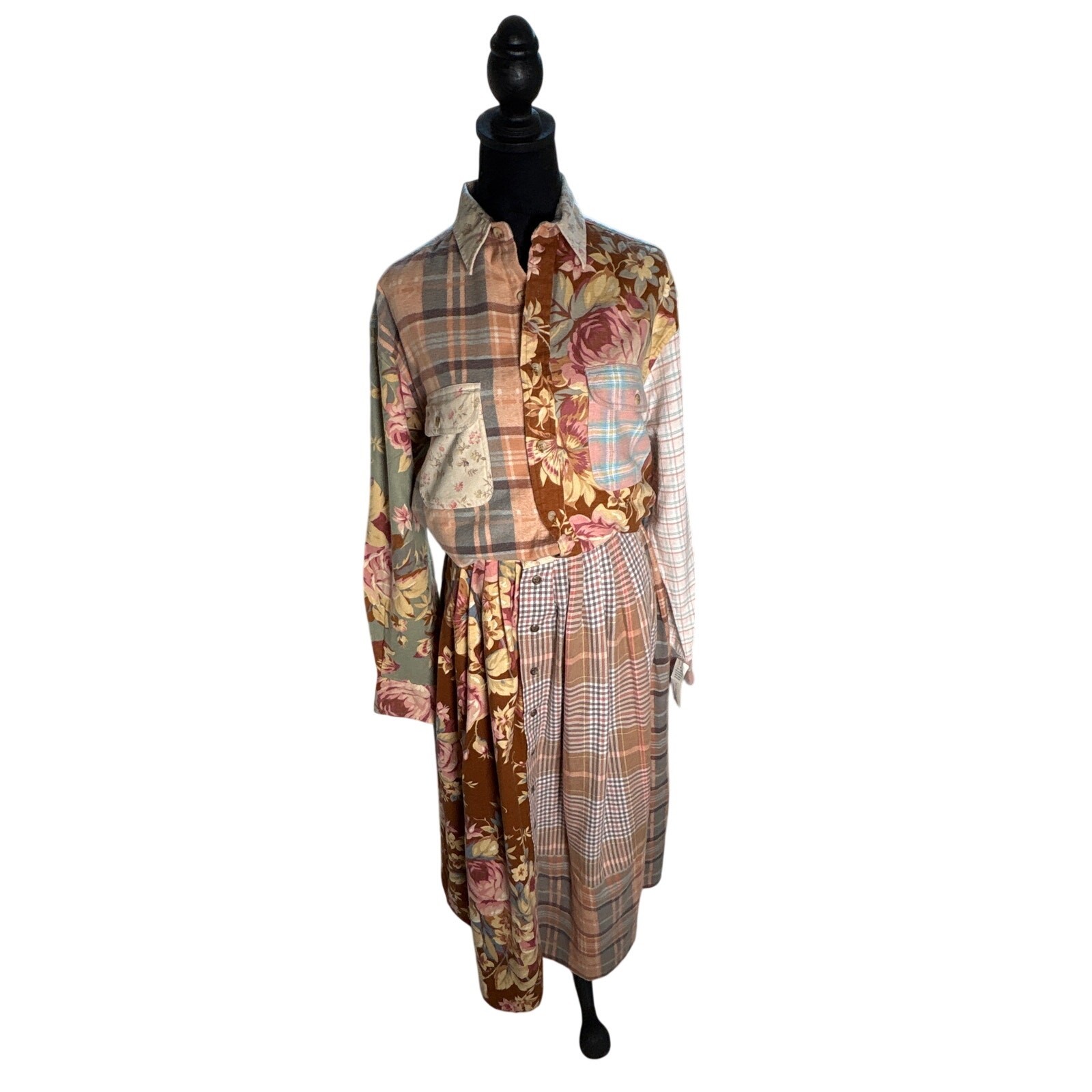 Vintage Rare Polo Ralph Lauren Patchwork Cotton Skirt Set NWT image 2