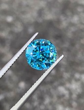 10mm Round Dream Collection 100 Natural Blue Zircon loose gemstone