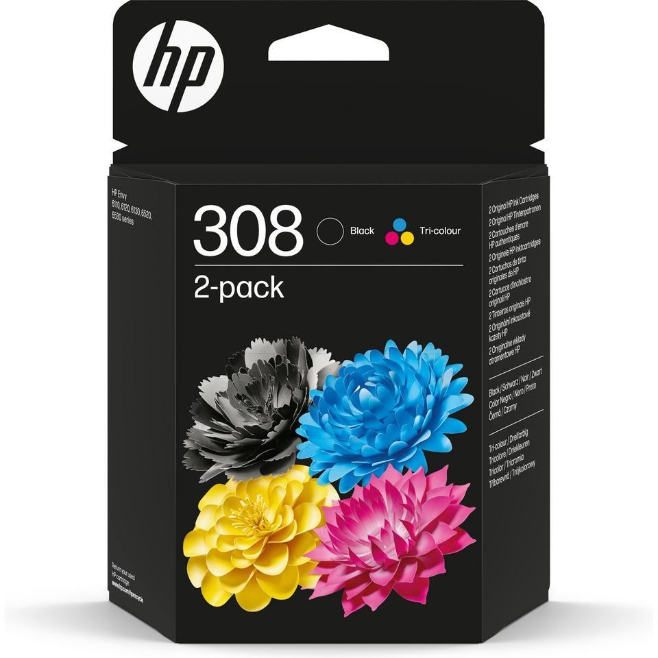 Cartouche HP 308 pack haute précision pour des impressions nettes et durables