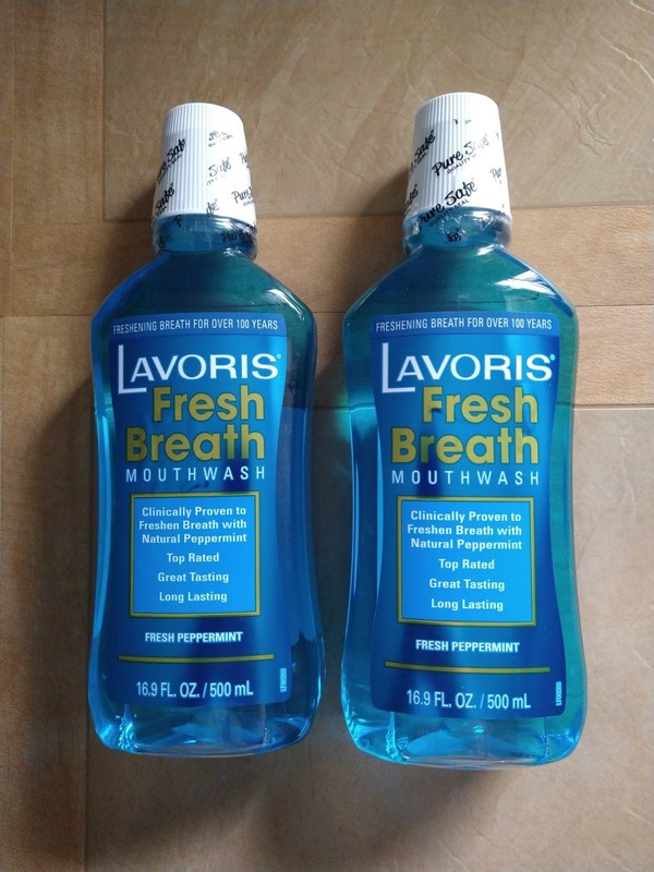 2 Lavoris Peppermint Mouthwash Teeth Dental Fresh Breath 
