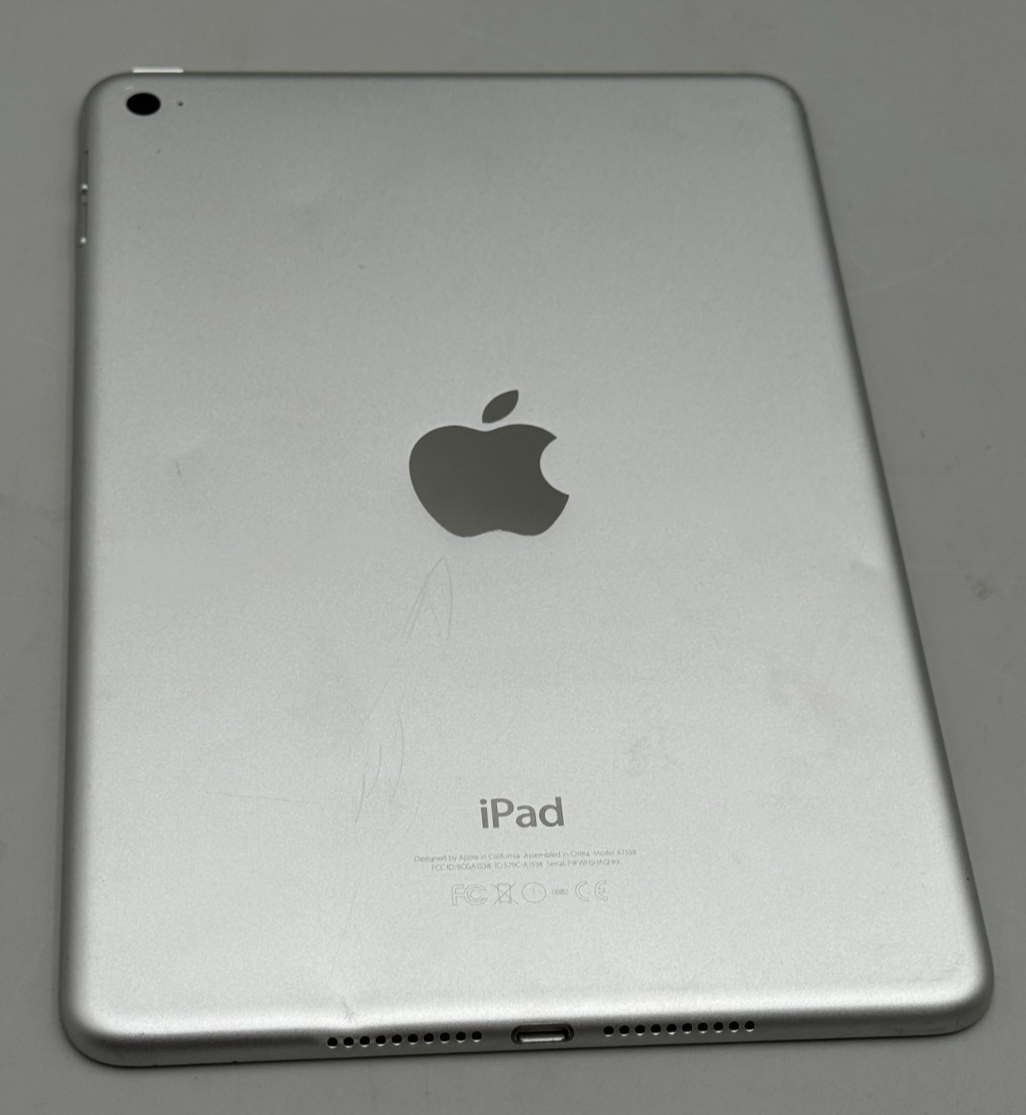 Apple iPad Mini 4 A1538 128GB Wi-Fi Only SILVER Tablet Fair/READ | eBay