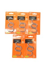 Everbilt 304 Stainless S-Hook .17in x 2-1/4in 10 lb Working Load 2 Pack Lot 5