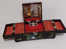 Music box portagioie giapponese dipinto lacca nera