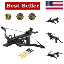 Cobra Tactical Self-Cocking 80lbs Crossbow with Arrows - Safely Ready for Action