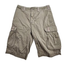 DKNY Cargo Shorts Medium Khaki Beige Tan Cott...