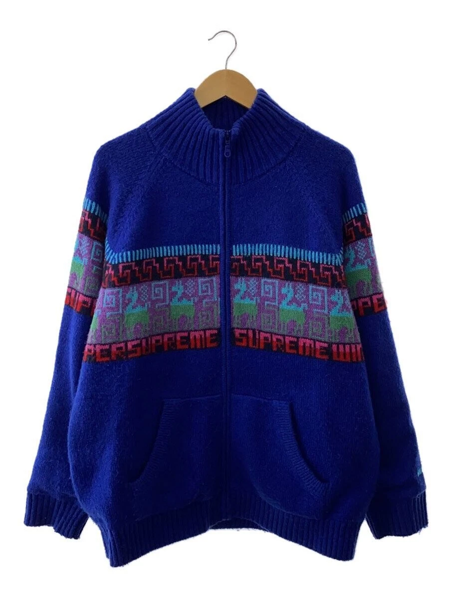 Giacca Supreme XL acrilico BLU fantasia all over