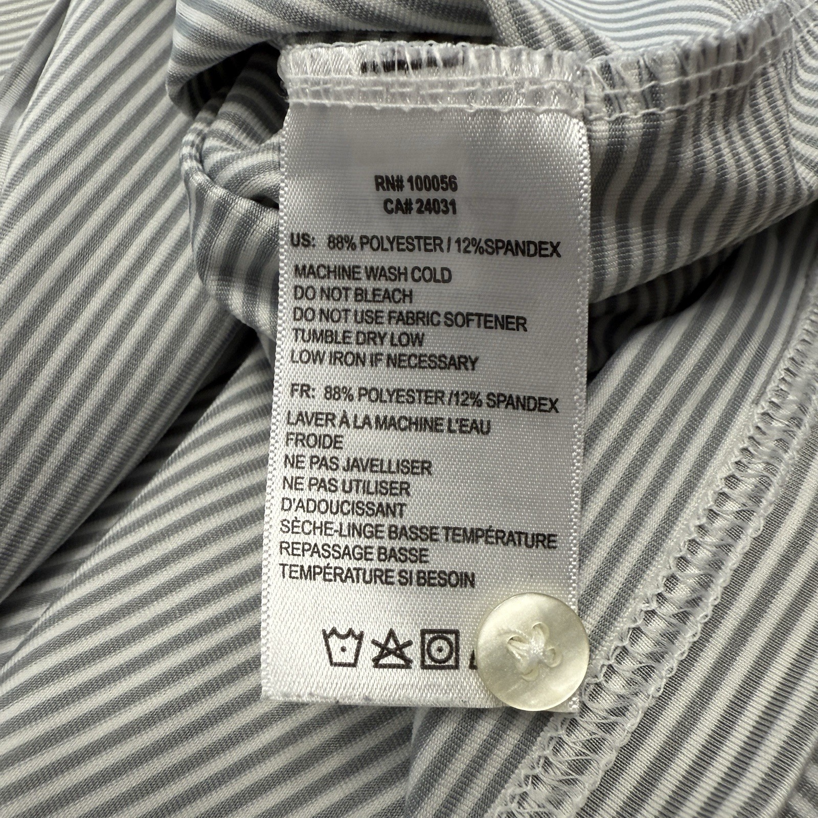 Oobe Chik Fil A polo men's XL hydrochill gray striped active performance uniform