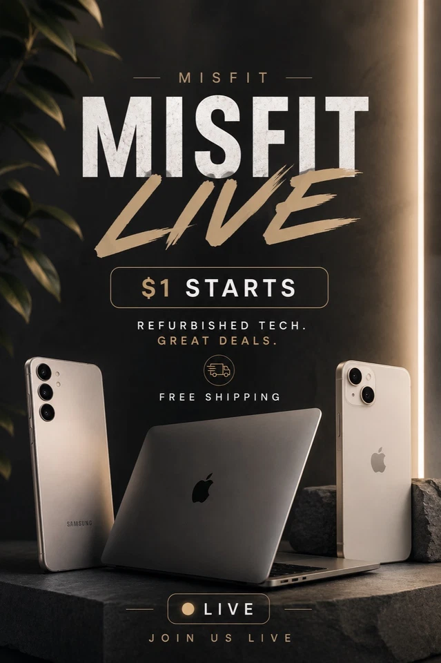Misfit Tech Live: $1 Starts on Flawed Refurbished Samsung, Apple & More
