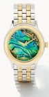 Kendra Scott Alex Two Tone Stainless Steel 35mm Watch in Abalone NEW
