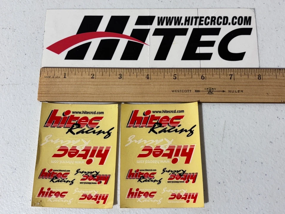 Hitec Hi-tec 1/10 RC R/C Car Plane Vintage Sticker Decal Sheet NEW NOS Old Stock - Image 2 of 2
