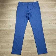 Rhone Commuter Pant Slim Men's Size 33 X 33 Blue Flat Front Performance Chino