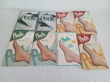 Peds Foot Covers Nylon Socks Vintage Lot of 8 Packages