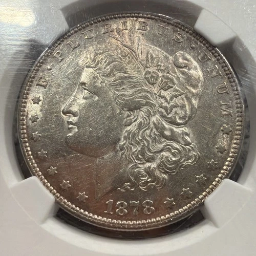 1878 8tf Morgan Silver Dollar  VAM-2A  NGC AU