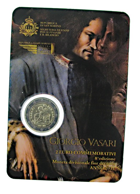 Saint-Marin 2 Euros Commémorative 2011 - 500 ans G. Vasari