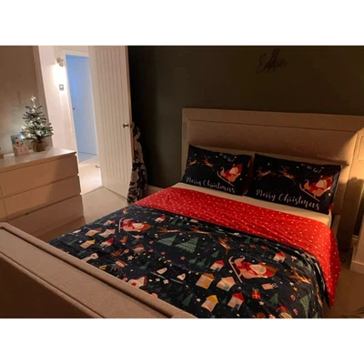 CATHERINE LANSFIELD Christmas Duvet Cover King Size Sets with 2 Pillowcases Bedding Glow In Dark