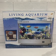 Living Aquarium Dual Sided Rotating Motion Fish Night Light Virtual Ocean New