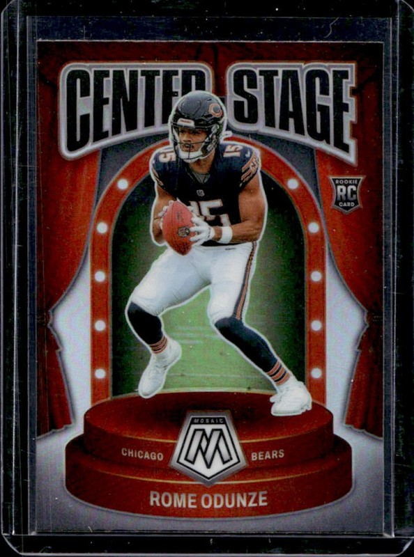 2024 Panini Mosaic Rome Odunze Center Stage RC Silver Rookie #1 Bears