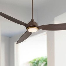 60" Casa Vieja Revere Bronze Customize LED Damp Remote Ceiling Fan