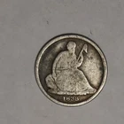 1838 O Seated Liberty Dime 10C Cents Coin Silver, Low Mintage 406k!