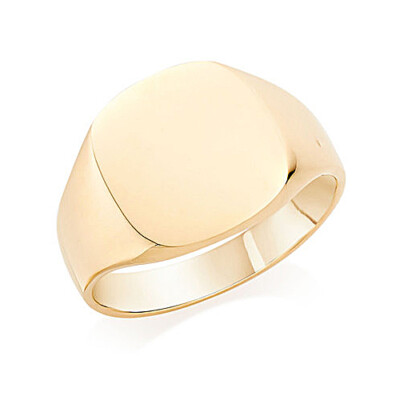 9ct Gold Geprüfter Herren Schwerer Kissen Siegelring