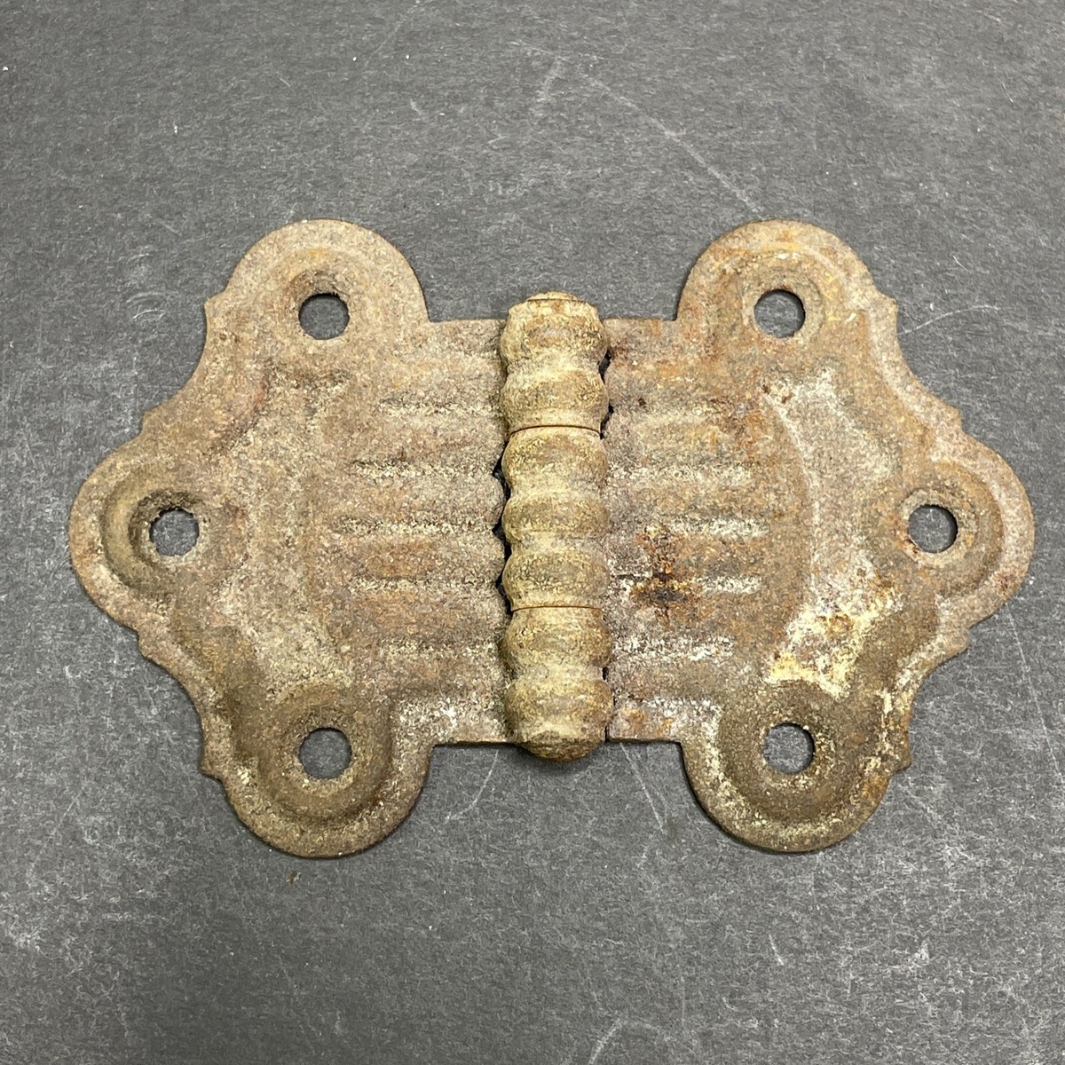 Antique 18th Century Wrought Iron Fancy Door Hinge 1700s Hand