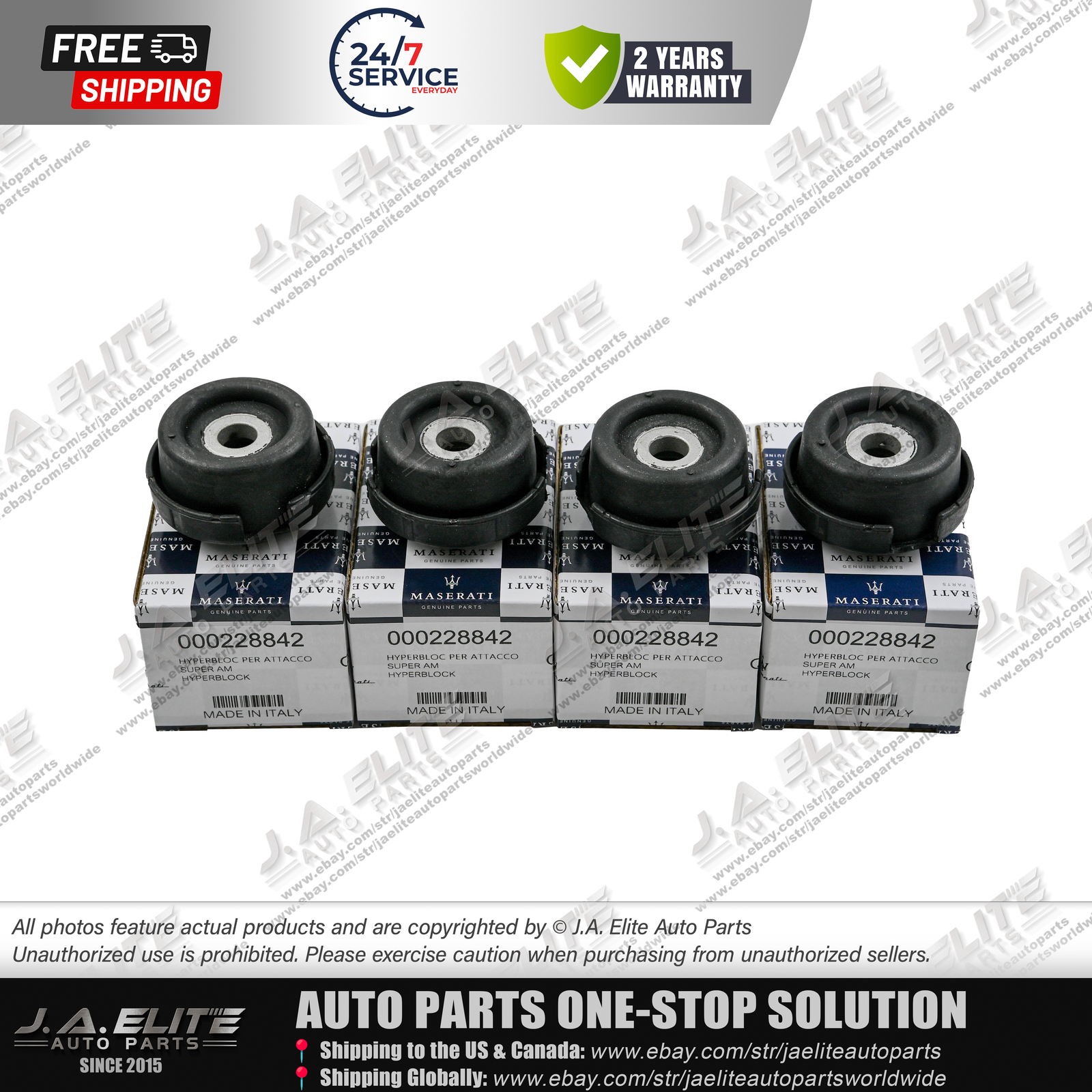 4pcs Genuine Shock Absoreber Top Glues fit Maserati Quattroporte GT GC, 228842