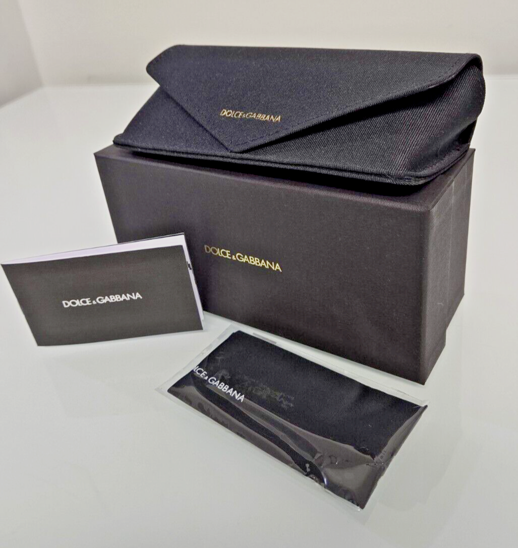 NEW! DOLCE & GABBANA AUTHENTIC BLACK FABRIC EYEGLASS-SUNGLASS CASE