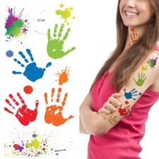 Supperb  Temporary Tattoos - Hand Paints  Splashing Paint
