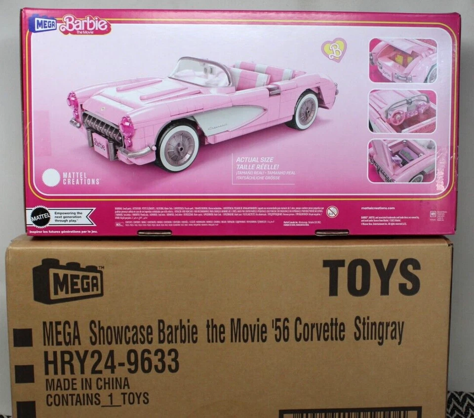 MEGA Barbie la Película 56 CORVETTE STINGRAY Juego de Construcción de Coches HRY24 2024 805 piezas Foto 2 de 4