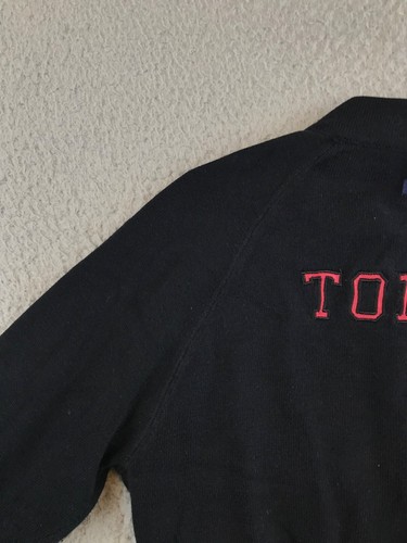 Tommy Jeans Jacket Girls Large Black Full Zip Knit Lightweight Embroidered Logo - Picture 15 of 15