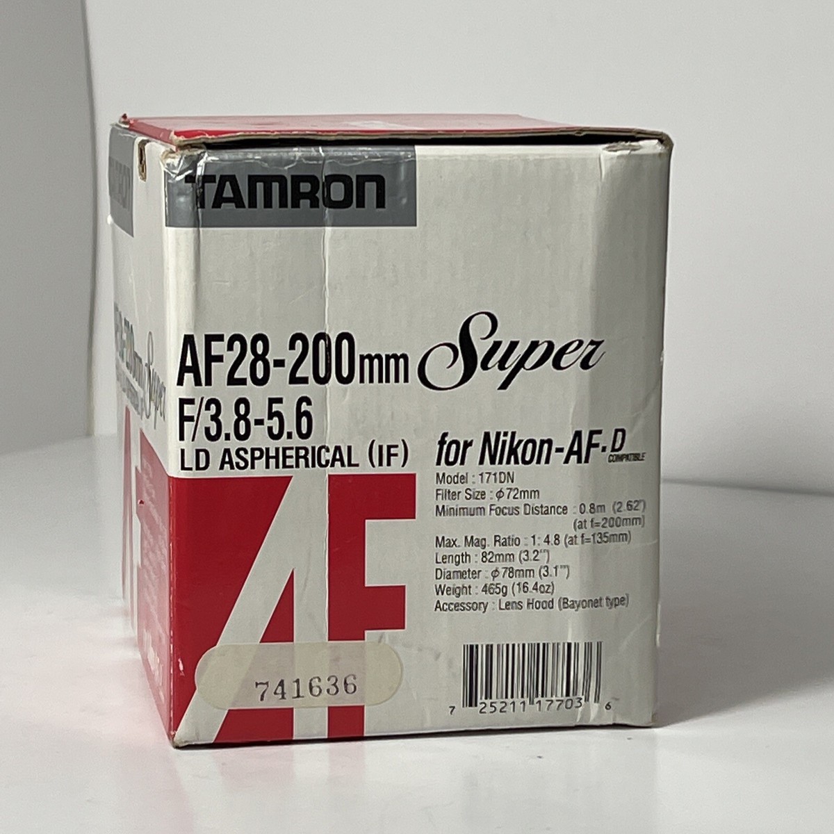Tamron AF28-200mm Super F/3.8-5.6 LD Aspherical (IF) lens for