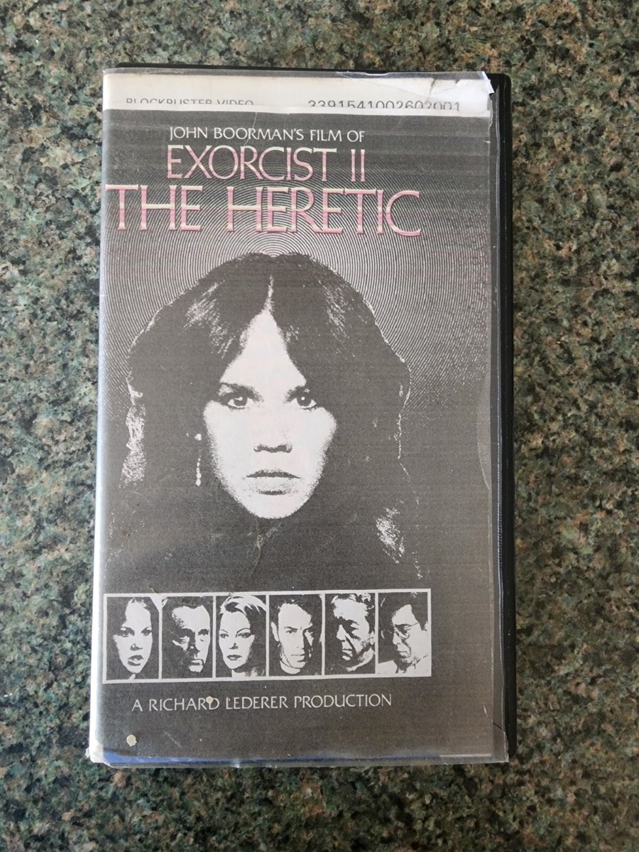 The Exorcist II VHS Horror in BLOCKBUSTER RENTAL CASE