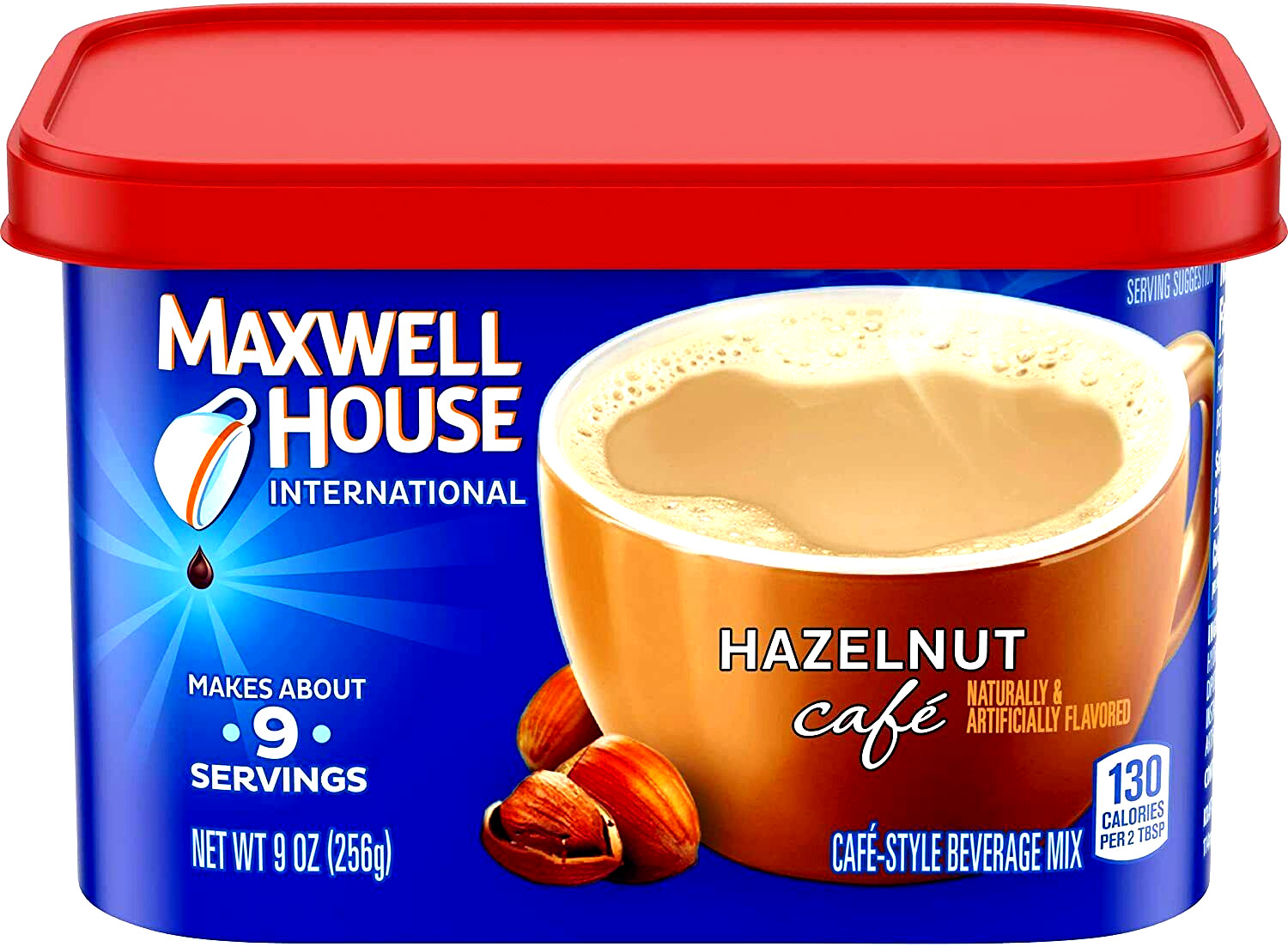 Maxwell House International Hazelnut Cafe 9 oz ( Pack of 4 )~10/14/2026