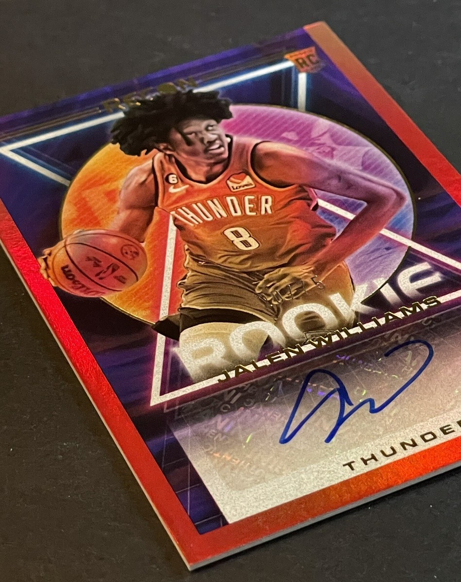 2022-23 Jalen Williams Rookie Card Auto /75 Panini Recon RC Short 