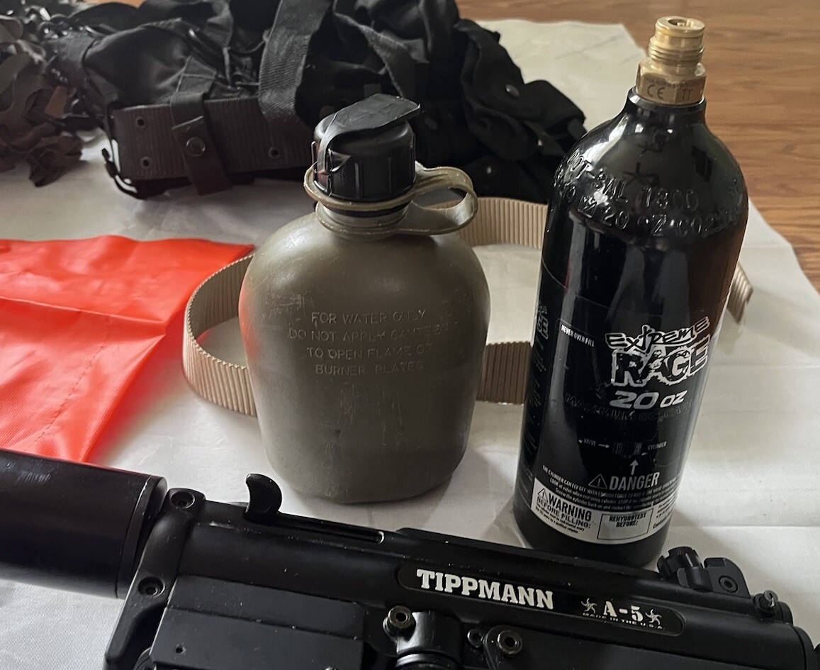 Large Lot of Paintball Gear Equipment Tippmann Tactical Vest Camouflage Net
