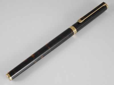 dunhill Gemline Marble Brown Lacquer Fountain Pen B used FREE