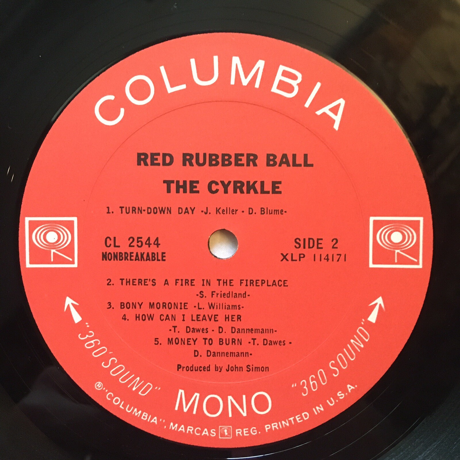 THE CYRKLE Red Rubber Ball Vinyl Mono LP COLUMBIA CL 2544 1966 Psych